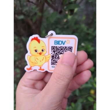 Móc khóa mica chống nước QR Code 2 mặt tùy chỉnh giá rẻ 35k 20 Móc khóa mica chống nước QR Code 2 mặt tùy chỉnh giá rẻ 35k 20