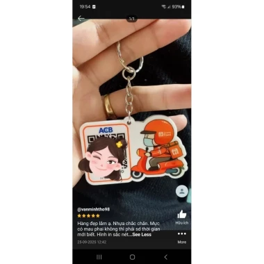 Móc khóa mica chống nước QR Code 2 mặt tùy chỉnh giá rẻ 35k 25 Móc khóa mica chống nước QR Code 2 mặt tùy chỉnh giá rẻ 35k 25