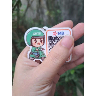 Móc khóa mica chống nước QR Code 2 mặt tùy chỉnh giá rẻ 35k 28 Móc khóa mica chống nước QR Code 2 mặt tùy chỉnh giá rẻ 35k 28