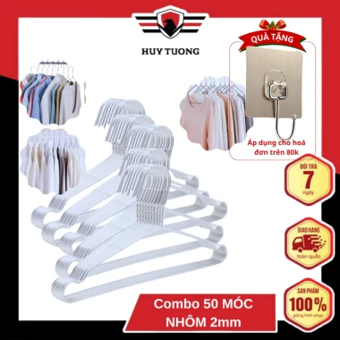 Móc Nhôm Treo Quần Áo Combo 50 - Giá Khuyến Mãi 38.900đ - Móc Phơi Đồ Tiết Kiệm
