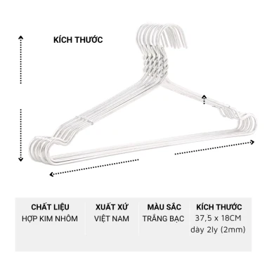Móc Nhôm Treo Quần Áo Combo 50 - Giá Khuyến Mãi 38.900đ - Móc Phơi Đồ Tiết Kiệm 2 Móc Nhôm Treo Quần Áo Combo 50 - Giá Khuyến Mãi 38.900đ - Móc Phơi Đồ Tiết Kiệm 2