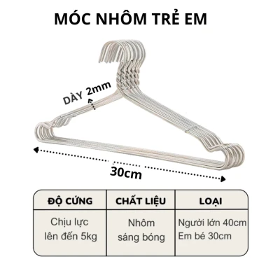 Móc Nhôm Treo Quần Áo Combo 50 - Giá Khuyến Mãi 38.900đ - Móc Phơi Đồ Tiết Kiệm