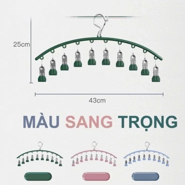 Móc Treo Kẹp Quần Áo Inox Cao Cấp 88.533 - Đa Năng, Thiết Kế Hiện Đại, Giá 24,479 VND 5