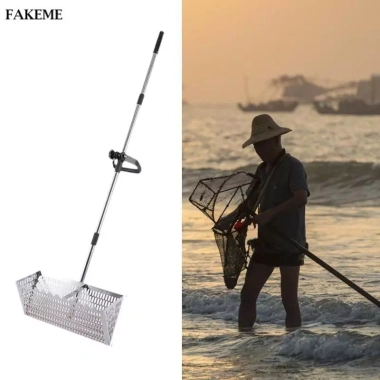 Mồi cát giả, Spade sâu, Cao cấp, Sifting, Đa chức năng, Dễ dàng làm sạch, Tay cầm bằng kính thiên văn, Thép Carbon, Sàng Pla lớn 2