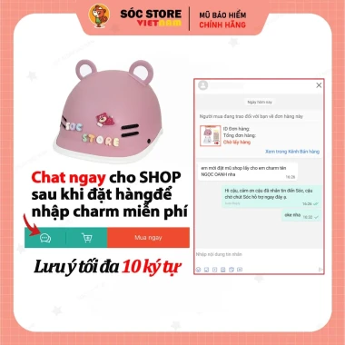 Mũ Bảo Hiểm Nửa Đầu Cá Heo Nhiều Màu Cute Tai Gấu Charm Chữ - Giảm 21K 4 Mũ Bảo Hiểm Nửa Đầu Cá Heo Nhiều Màu Cute Tai Gấu Charm Chữ - Giảm 21K 4