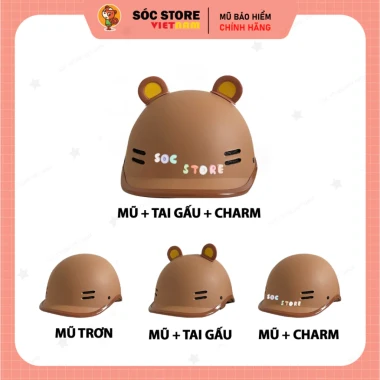 Mũ Bảo Hiểm Nửa Đầu Cá Heo Nhiều Màu Cute Tai Gấu Charm Chữ - Giảm 21K 12 Mũ Bảo Hiểm Nửa Đầu Cá Heo Nhiều Màu Cute Tai Gấu Charm Chữ - Giảm 21K 12