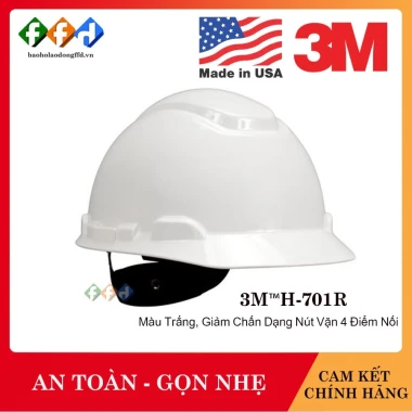 Mũ bảo hộ 3M H-701SFR-UV màu trắng - Nút vặn tiện lợi - Giá chỉ 425k 2 Mũ bảo hộ 3M H-701SFR-UV màu trắng - Nút vặn tiện lợi - Giá chỉ 425k 2
