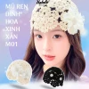 Mũ Beanies Nữ Mùa Hè Ren Hoa Cotton - Đan Thủ Công, Đi Biển, Du Lịch, Giá 35k 2