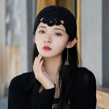 Mũ Beanies Nữ Mùa Hè Ren Hoa Cotton - Đan Thủ Công, Đi Biển, Du Lịch, Giá 35k 22