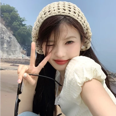 Mũ Beanies Nữ Mùa Hè Ren Hoa Cotton - Đan Thủ Công, Đi Biển, Du Lịch, Giá 35k 28