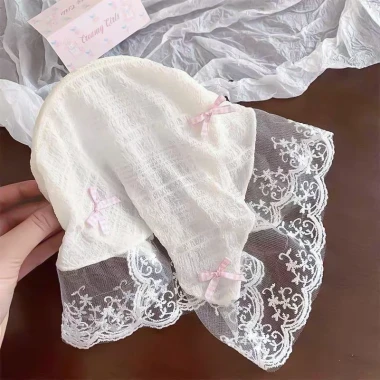 Mũ Beanies Nữ Mùa Hè Ren Hoa Cotton - Đan Thủ Công, Đi Biển, Du Lịch, Giá 35k 30