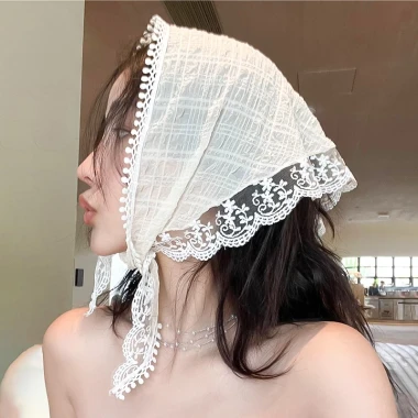 Mũ Beanies Nữ Mùa Hè Ren Hoa Cotton - Đan Thủ Công, Đi Biển, Du Lịch, Giá 35k 32