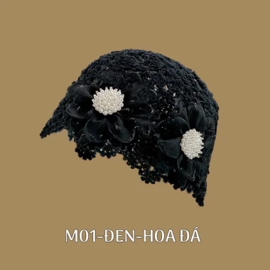 Mũ Beanies Nữ Mùa Hè Ren Hoa Cotton - Đan Thủ Công, Đi Biển, Du Lịch, Giá 35k 34