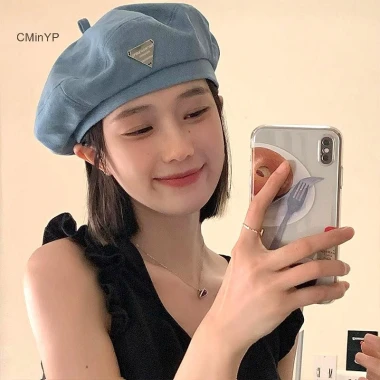 Mũ Beret Nữ Denim Mỏng Trơn Hình Bát Giác - Mũ Newsboy Retro Giá Rẻ 85819đ 10