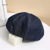 Mũ Beret Nữ Denim Mỏng Trơn Hình Bát Giác - Mũ Newsboy Retro Giá Rẻ 85819đ 13
