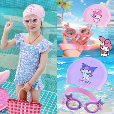 Mũ Bơi Trẻ Em Chống Nước Chống Sương Mù Kawaii Kuromi HD Giá Rẻ Chỉ 26202đ 6