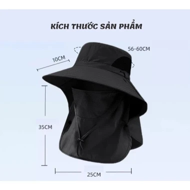 Mũ Bucket Che Nắng Khẩu Trang Lưới - Giảm 22% còn 60k - Chống Nắng Dã Ngoại Nam Nữ 6 Mũ Bucket Che Nắng Khẩu Trang Lưới - Giảm 22% còn 60k - Chống Nắng Dã Ngoại Nam Nữ 6