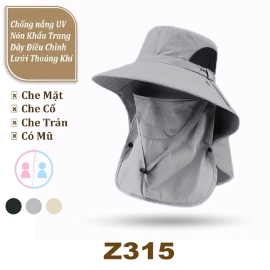 Mũ Bucket Che Nắng Khẩu Trang Lưới - Giảm 22% còn 60k - Chống Nắng Dã Ngoại Nam Nữ 39 Mũ Bucket Che Nắng Khẩu Trang Lưới - Giảm 22% còn 60k - Chống Nắng Dã Ngoại Nam Nữ 39