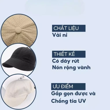 Mũ Bucket Nữ Chống Nắng UPF50+ - Nón Rộng Vành Thời Trang Giảm 22% Chỉ 79k 9 Mũ Bucket Nữ Chống Nắng UPF50+ - Nón Rộng Vành Thời Trang Giảm 22% Chỉ 79k 9