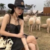 Mũ cao bồi đen phong cách phương tây, phù hợp cho nam nữ khi cưỡi ngựa và du lịch thảo nguyên 4