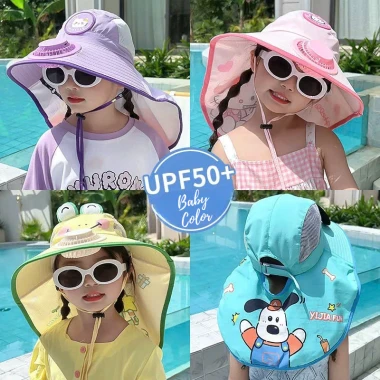 Mũ chống nắng vành rộng có quạt cho bé 3-14 tuổi, bảo vệ tia UV mùa hè đi biển giá tốt Mũ chống nắng vành rộng có quạt cho bé 3-14 tuổi, bảo vệ tia UV mùa hè đi biển giá tốt