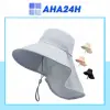 Mũ chống nắng vành rộng nam nữ giá 75k - Che gáy dây rút vải cotton mát thời trang AH1988 2