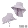 Mũ chống nắng vành rộng nam nữ giá 75k - Che gáy dây rút vải cotton mát thời trang AH1988 4