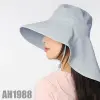 Mũ chống nắng vành rộng nam nữ giá 75k - Che gáy dây rút vải cotton mát thời trang AH1988 7