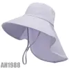 Mũ chống nắng vành rộng nam nữ giá 75k - Che gáy dây rút vải cotton mát thời trang AH1988 13