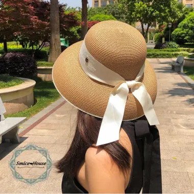 Mũ Chụp Đèn Hepburn Retro Pháp - Nón Cói Chống Nắng Đi Biển Mùa Hè Giá Rẻ 140k 2