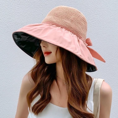 Mũ Vành Đan Lưới Chống UV 2 Lớp Cói - Nón Đi Du Lịch,Biển,Dã Ngoại Giá Rẻ 48k 13