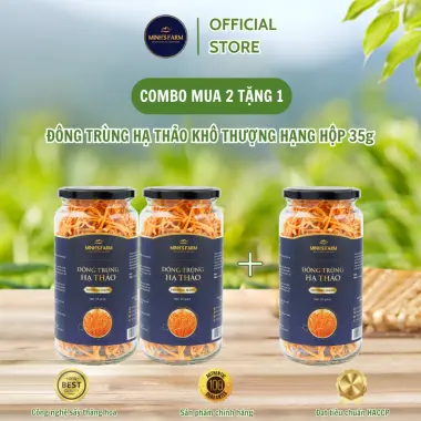 [MUA 2 TẶNG 1] Đông Trùng Hạ Thảo Khô Sấy Thăng Hoa Minh's Farm - Hộp 35g (Loại Thượng Hạng) 2
