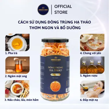 [MUA 2 TẶNG 1] Đông Trùng Hạ Thảo Khô Sấy Thăng Hoa Minh's Farm - Hộp 35g (Loại Thượng Hạng) 5
