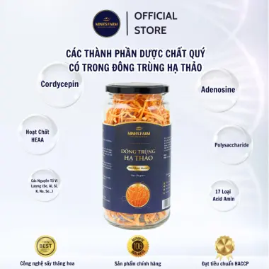 [MUA 2 TẶNG 1] Đông Trùng Hạ Thảo Khô Sấy Thăng Hoa Minh's Farm - Hộp 35g (Loại Thượng Hạng) 6