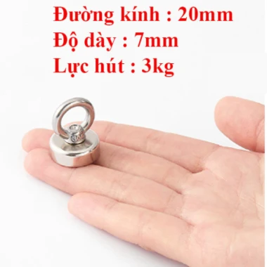 Nam châm cứu hộ siêu mạnh, inox chống gỉ 15