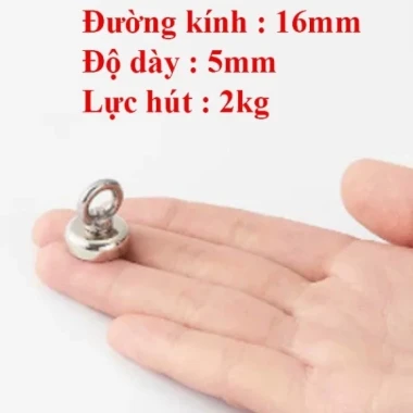 Nam châm cứu hộ siêu mạnh, inox chống gỉ 17