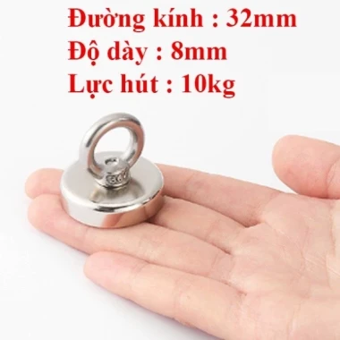 Nam châm cứu hộ siêu mạnh, inox chống gỉ 20