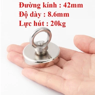 Nam châm cứu hộ siêu mạnh, inox chống gỉ 22