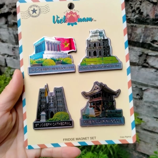 Hình ảnh sản phẩm Nam châm dính tủ lạnh Hà Nội Magnet sét 4 hình - Quà tặng lưu niệm Việt Nam giá rẻ 69k