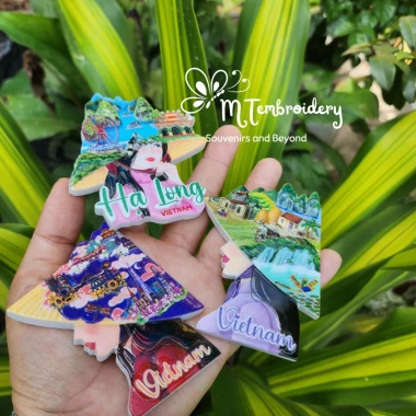 Nam Châm Tủ Lạnh 3D Thiếu Nữ Nón Lá - Quà Tặng Lưu Niệm Hà Nội, Sài Gòn, Hạ Long Giá Rẻ 5