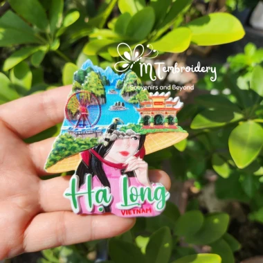 Nam Châm Tủ Lạnh 3D Thiếu Nữ Nón Lá - Quà Tặng Lưu Niệm Hà Nội, Sài Gòn, Hạ Long Giá Rẻ 11