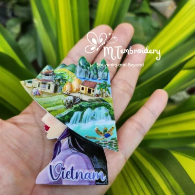 Nam Châm Tủ Lạnh 3D Thiếu Nữ Nón Lá - Quà Tặng Lưu Niệm Hà Nội, Sài Gòn, Hạ Long Giá Rẻ 12