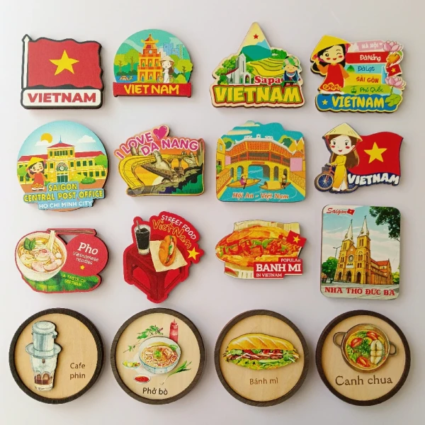 Hình ảnh sản phẩm Nam Châm Tủ Lạnh Handmade Việt Nam - Quà Tặng Lưu Niệm Giá Rẻ 24500đ