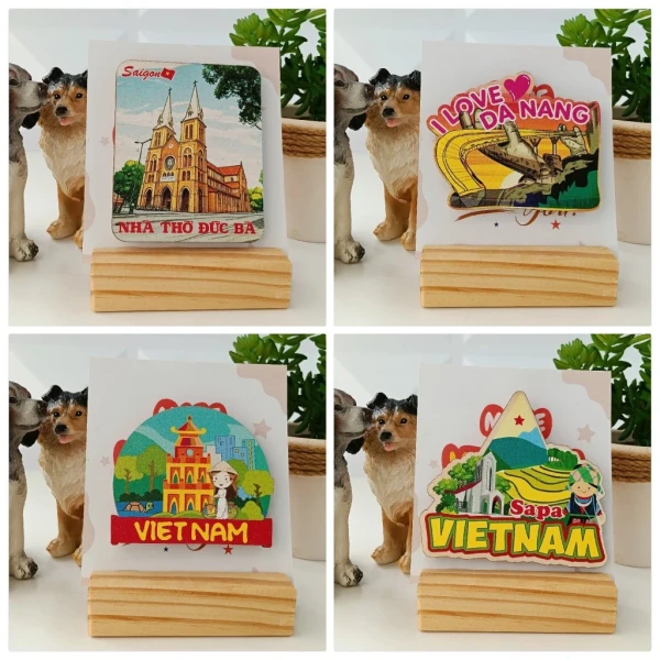 Hình ảnh sản phẩm Nam Châm Tủ Lạnh Handmade Việt Nam - Quà Tặng Lưu Niệm Giá Rẻ 24500đ