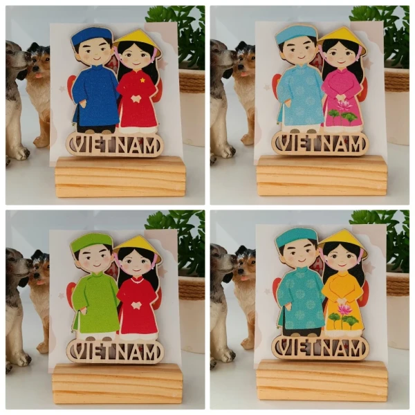 Hình ảnh sản phẩm Nam Châm Tủ Lạnh Handmade Việt Nam - Quà Tặng Lưu Niệm Giá Rẻ 24500đ