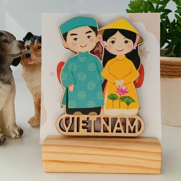 Hình ảnh sản phẩm Nam Châm Tủ Lạnh Handmade Việt Nam - Quà Tặng Lưu Niệm Giá Rẻ 24500đ