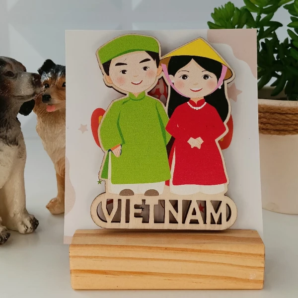 Hình ảnh sản phẩm Nam Châm Tủ Lạnh Handmade Việt Nam - Quà Tặng Lưu Niệm Giá Rẻ 24500đ