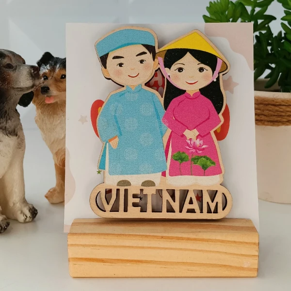 Hình ảnh sản phẩm Nam Châm Tủ Lạnh Handmade Việt Nam - Quà Tặng Lưu Niệm Giá Rẻ 24500đ