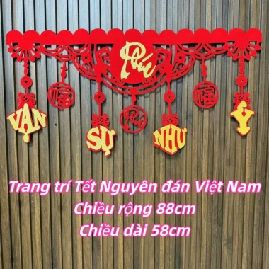 ? Năm mới Tết sắp xếp trần treo trang trí phòng khách phòng ngủ cửa trang trí 3
