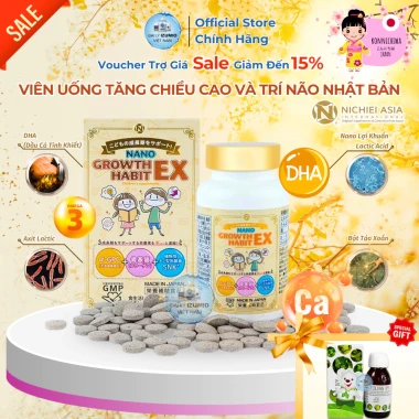NANO GROWTH HABIT EX DHA Canxi D3 Tăng Chiều Cao Phát Triển Trí Não Cho Bé - Giảm 15% + Xuất Kèm VAT 2